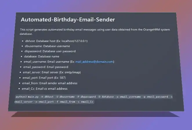 Automated Birthday Email Sender