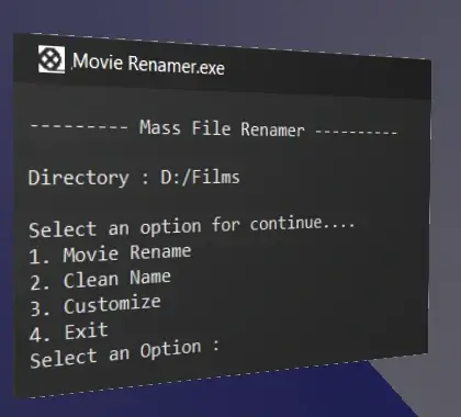 Movie Renamer - CLI